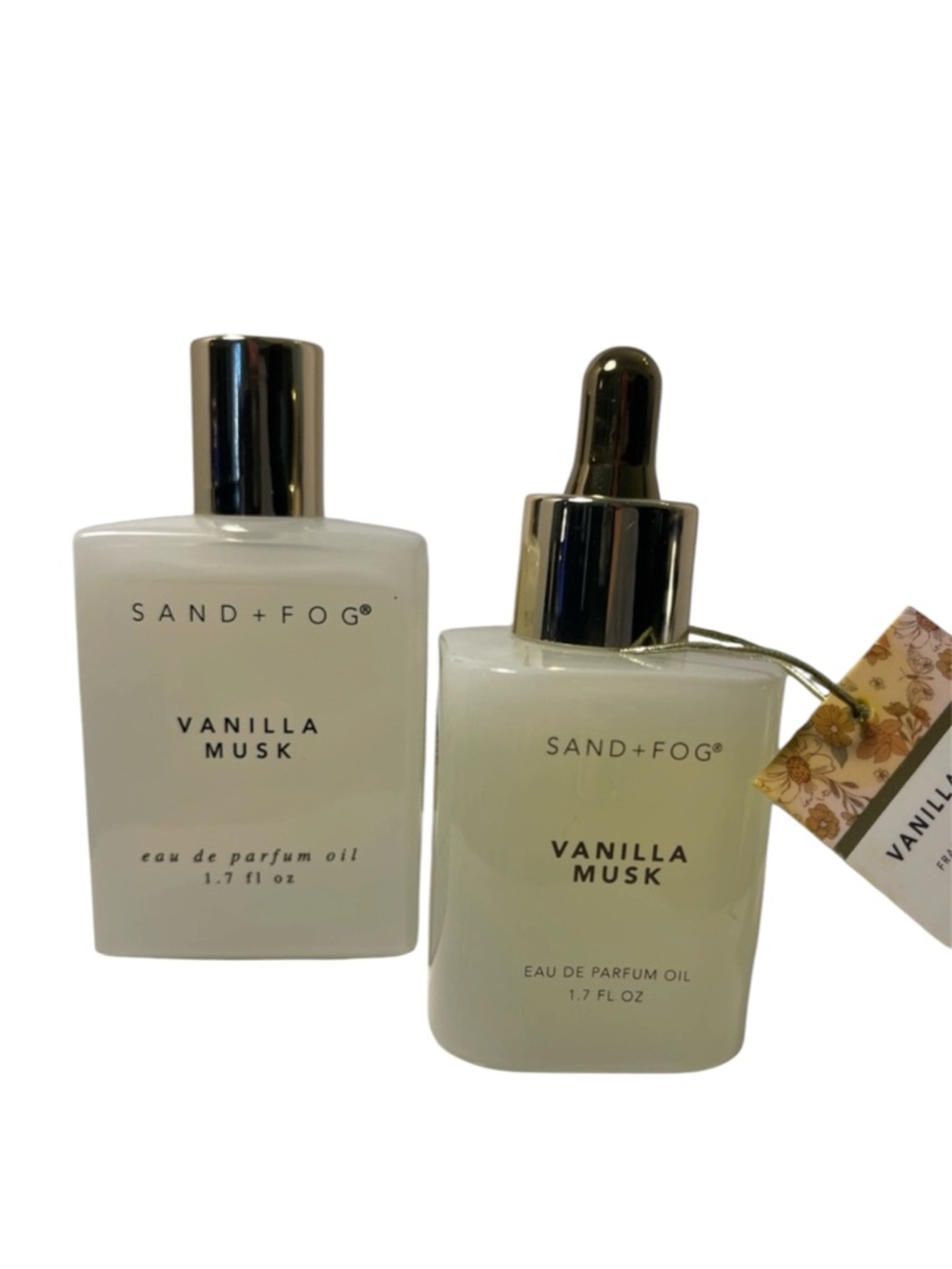Sand + Fog "Vanilla  Musk " Scented
Body Oil Dropper & Roll On Combo NWT **